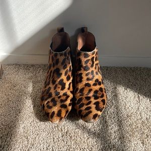 Cheetah print ankle boots